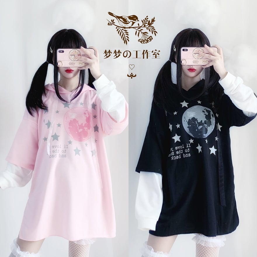 PUTUMAYO ゴス系パーカー vkei egl harajuku ゴスロリ ゴスロリ通販 With U 梦梦の工作室シリーズ プルオーバー フェイク