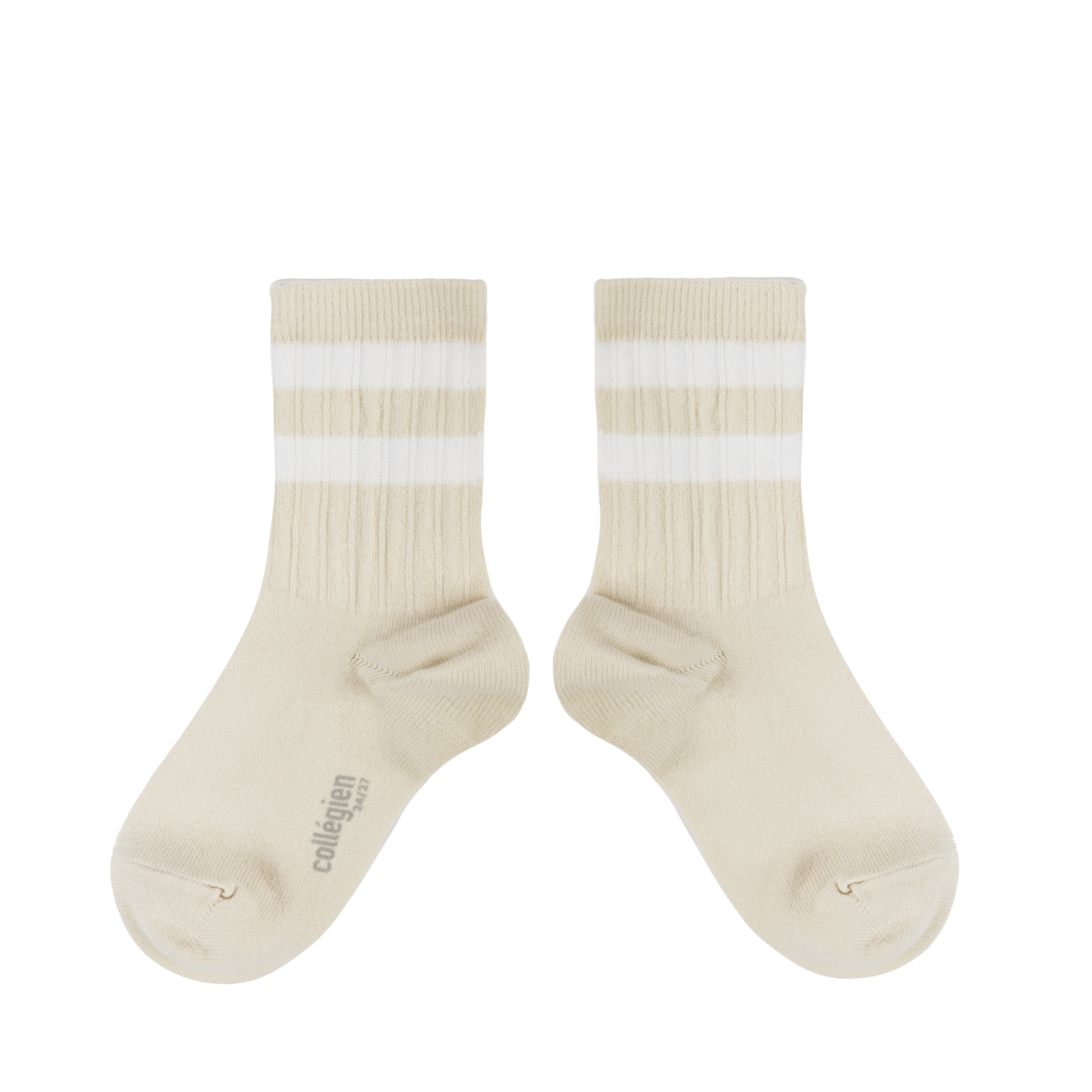 【collegien】Nico - Ribbed Varsity Crew Socks - Doux Agneaux