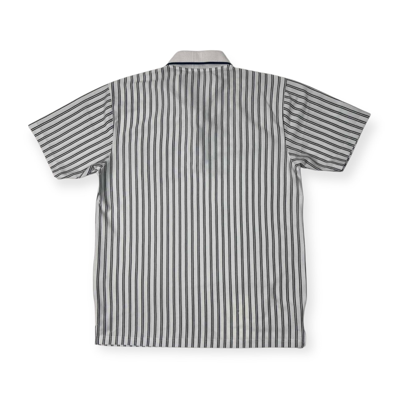 TOURSTAGE ツアーステージ ストライプ柄 襟メッシュ 半袖 ポロシャツ サイズ LL /ゴルフ/メンズ/ホワイト×ブルー
