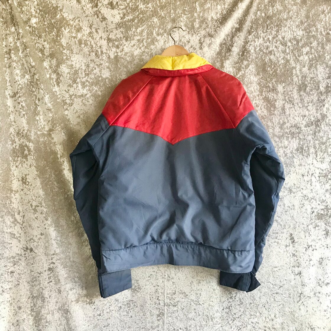 80s powder horn mountaineering / crazy patterned down jacket | Pay ID