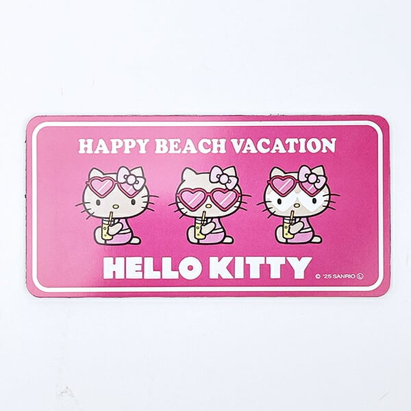 サンリオ 日焼け キティ ナンバープレートマグネット ピンク Sanrio