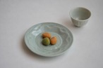 田村文宏 Fumihiro Tamura - 青磁波兎文皿 Celadon plate
