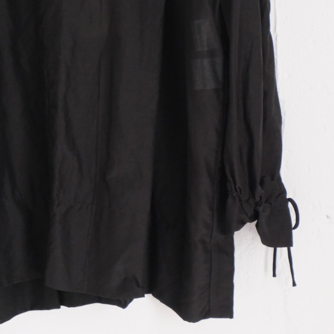 TOWAVASE(トワヴァーズ）Leavers blouse シルクコットン 3重衿ブラウス/ black
