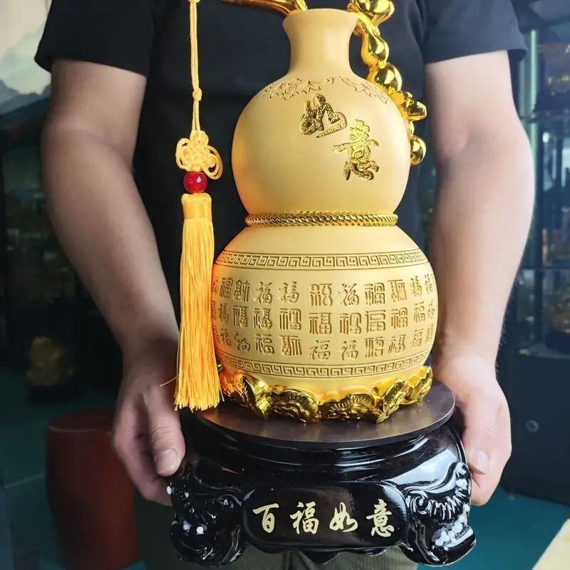 瓢箪 ひょうたん 置物 オブジェ 黄金 ゴールド 財運 金運 運気 風水