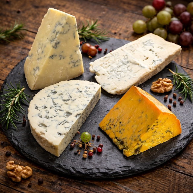 赤ワインに合う ブルーチーズ 4種 食べ比べセット｜ゴルゴンゾーラ ドルチェ・スティルトン・シュロップシャー ブルー・フルム ダンベール｜GORGONZOLA DOLCE / STILTON / SHROPSHIRE BLUE / FOURME D'AMBERT【Nature Kiosk】