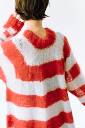 Red icemint mohair sweater