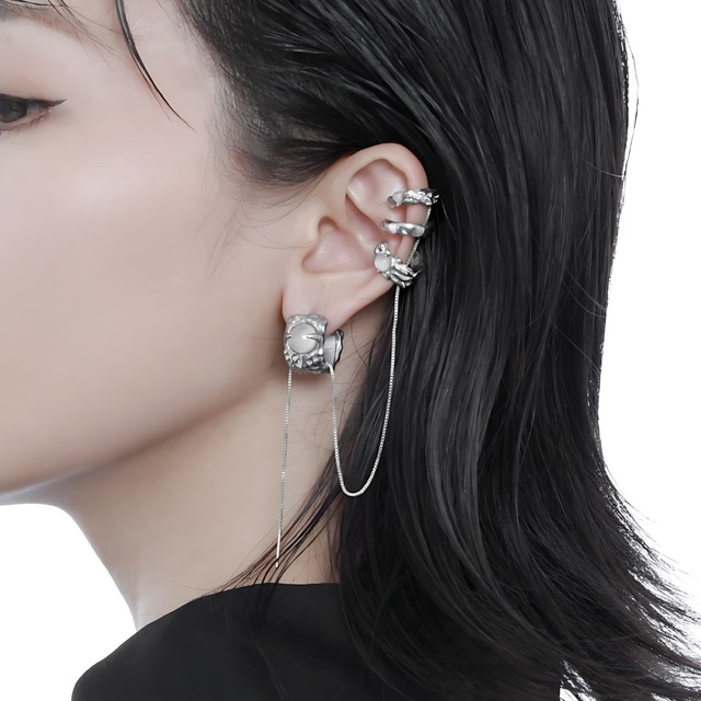 Star zircon hoop pierce C0507