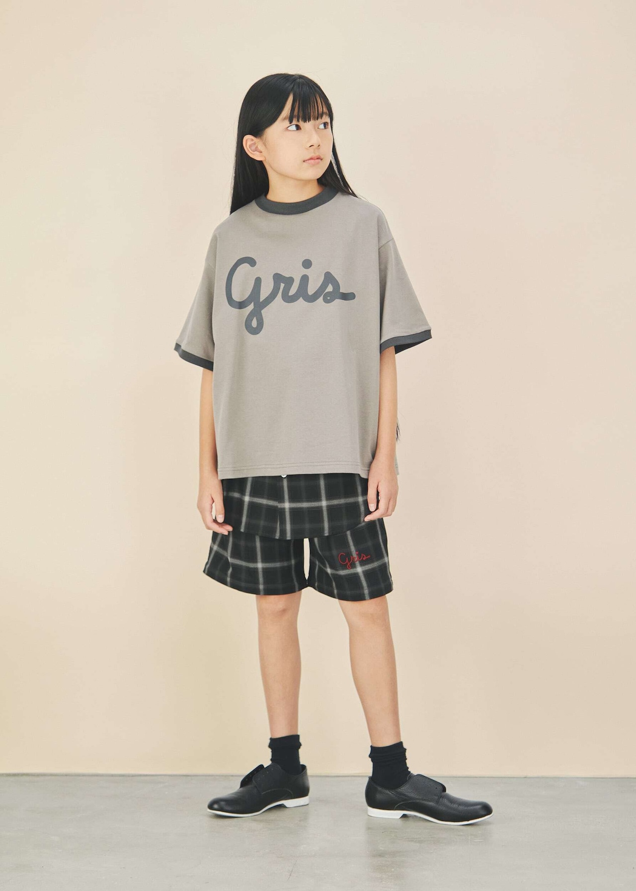 〈 GRIS 24SS 〉 Ringer Tee "Tシャツ" / Charcoal / size M