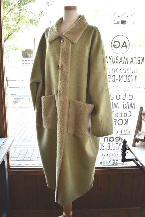 SALT+JAPAN(ソルト) 22A/W エコムートン切替ステンカラーコート