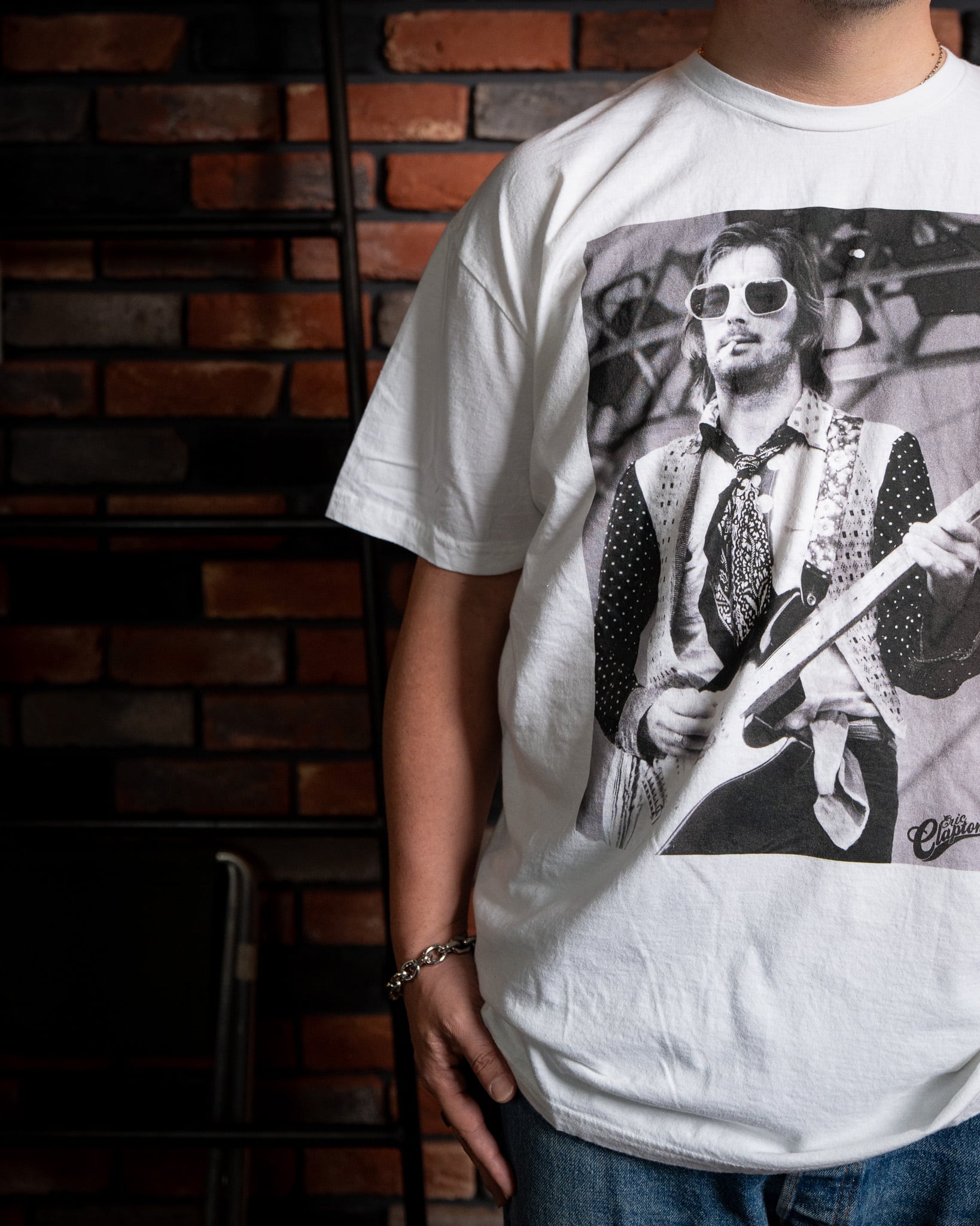 THRIFTY LOOK】ERIC CLAPTON TEE 新品 ユーズド加工 L XL エリック