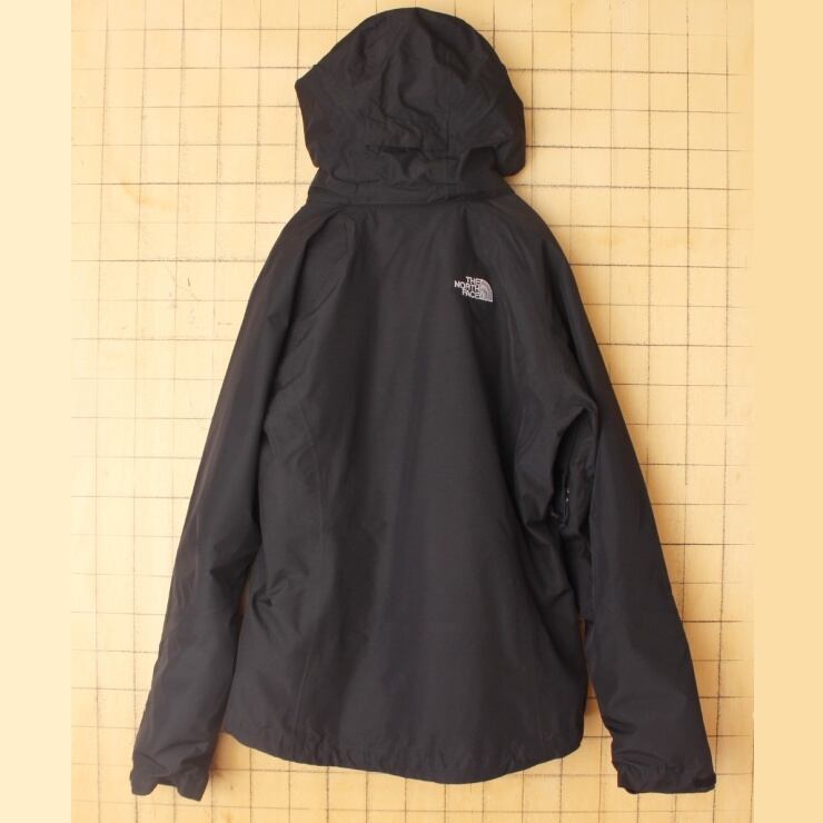 USA North Face ノースフェイス HYVENT 3WAY ナイロン ジャケット 中綿 キルティング ブラック レディースM アメリカ古着　 071322ss20