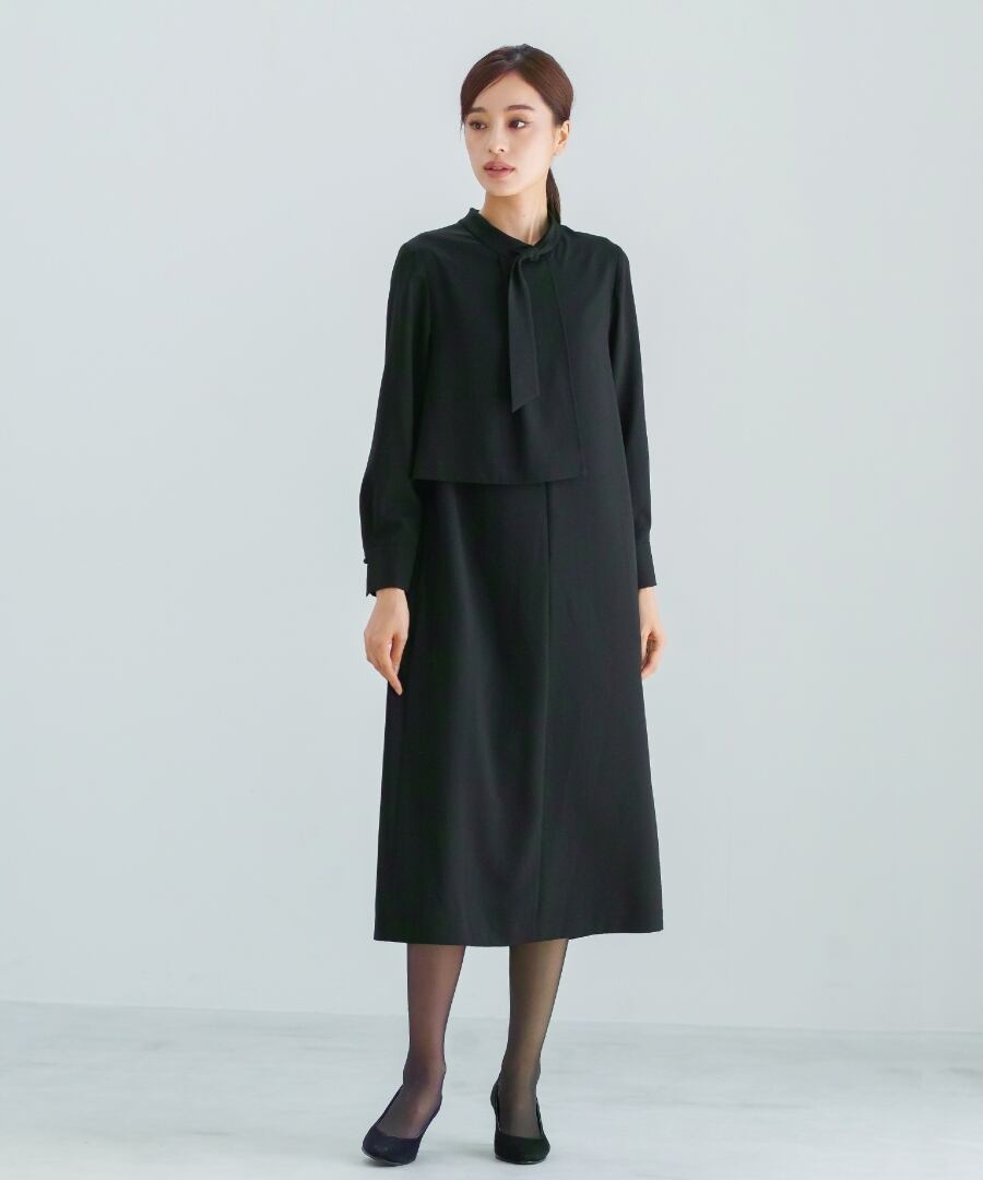 最強配送】喪服・礼服【洗えるフォーマル】アシンメトリーボウタイ