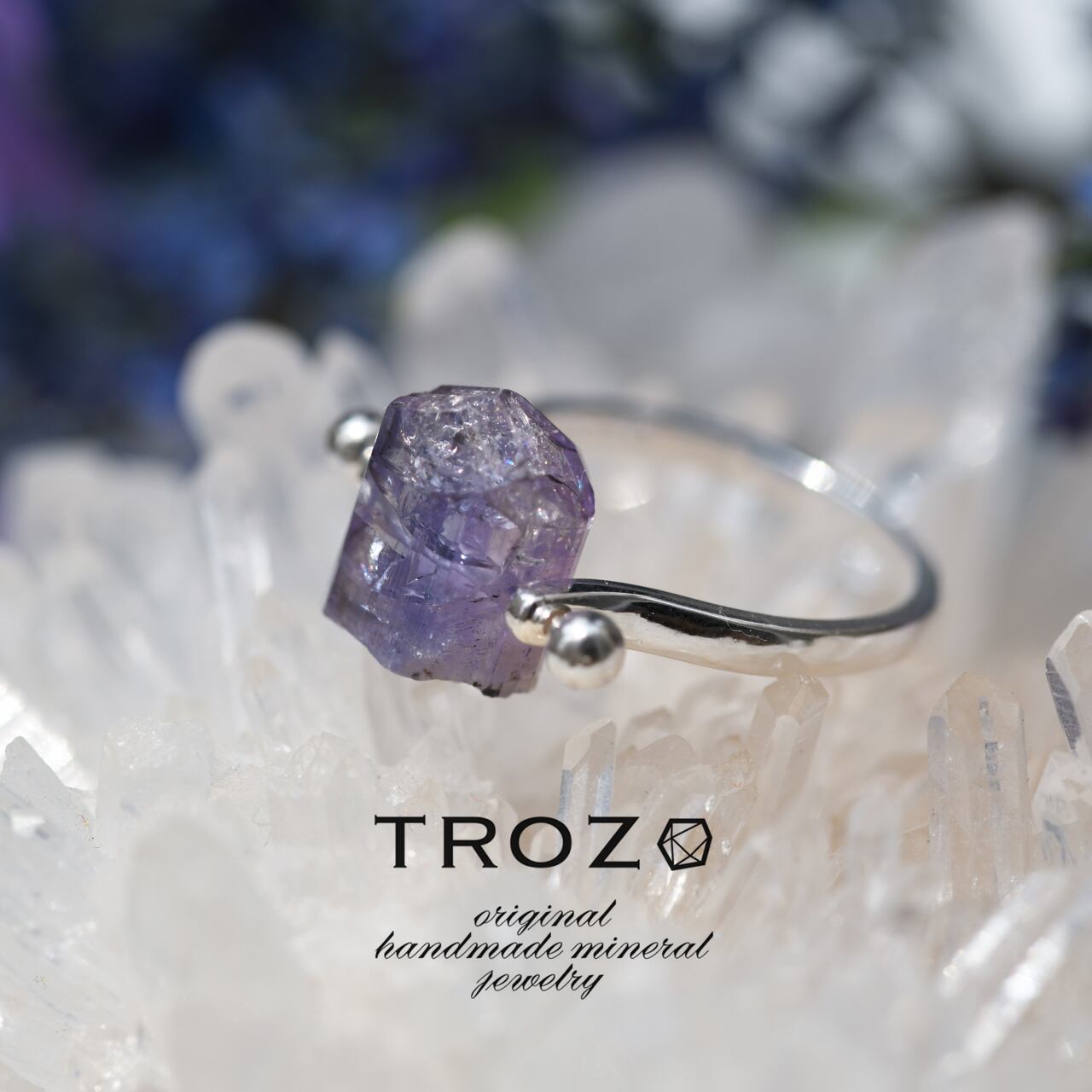 008 Mistic Bloom Collection】 タンザナイト 鉱物原石 シルバー925