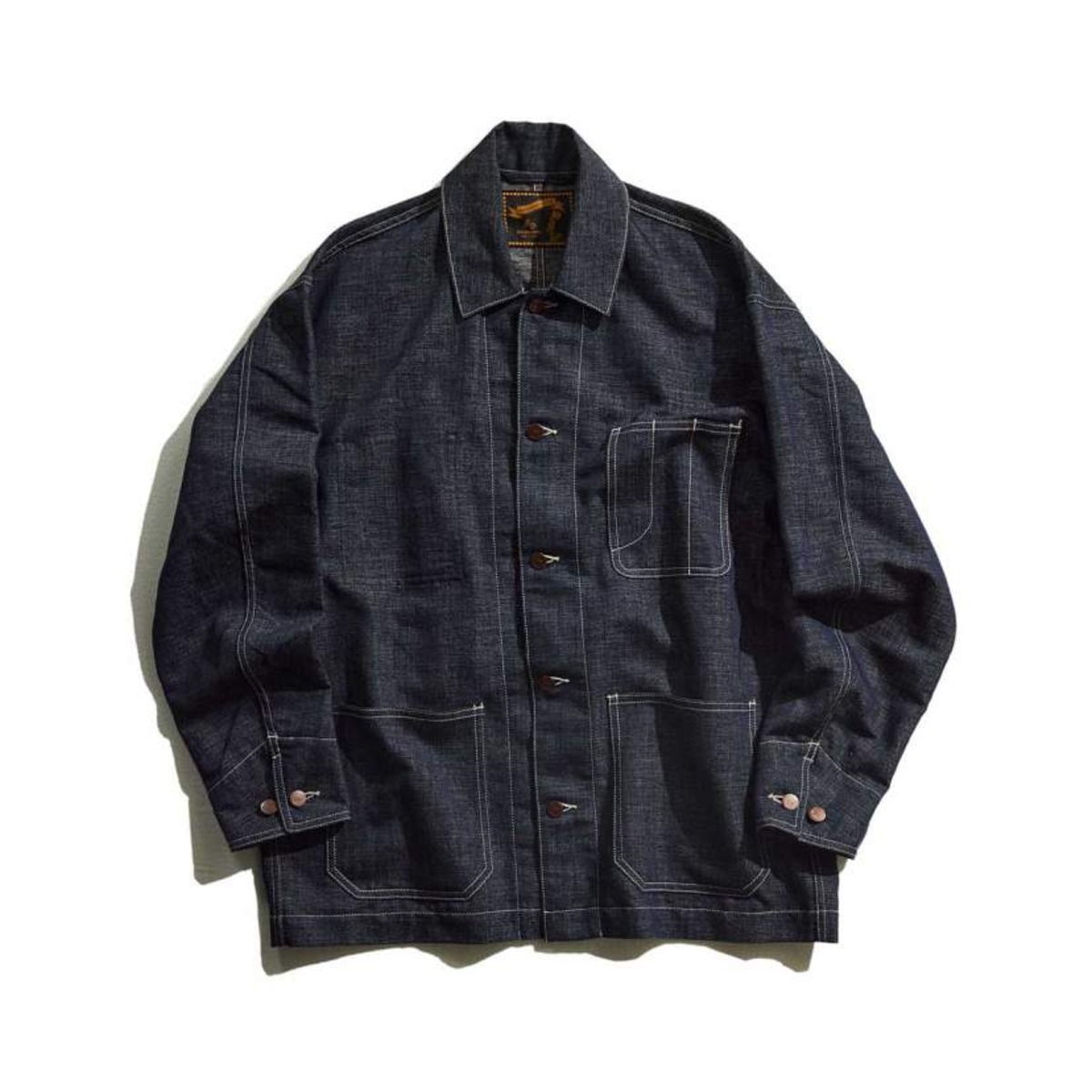 KARAMI DENIM COVERALL / カラミデニムカバーオール (NAVY) | KICS 