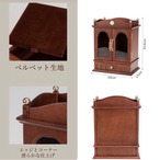 アンティーク調 木製ジュエリーボックス｜両開きガラス扉・大容量収納・ベルベット内装・回転式ネックレススタンド