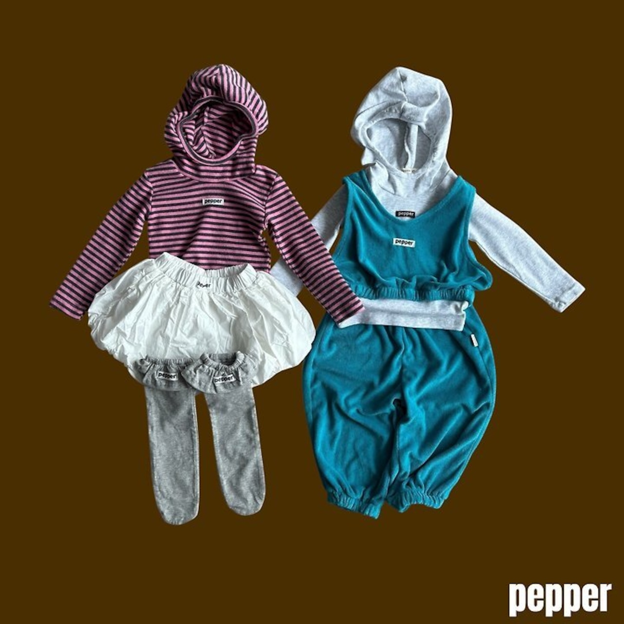【取寄/韓国直送】PEPPER 26/AU ペッパーテリーチョッキ|秋服|韓国子供服
