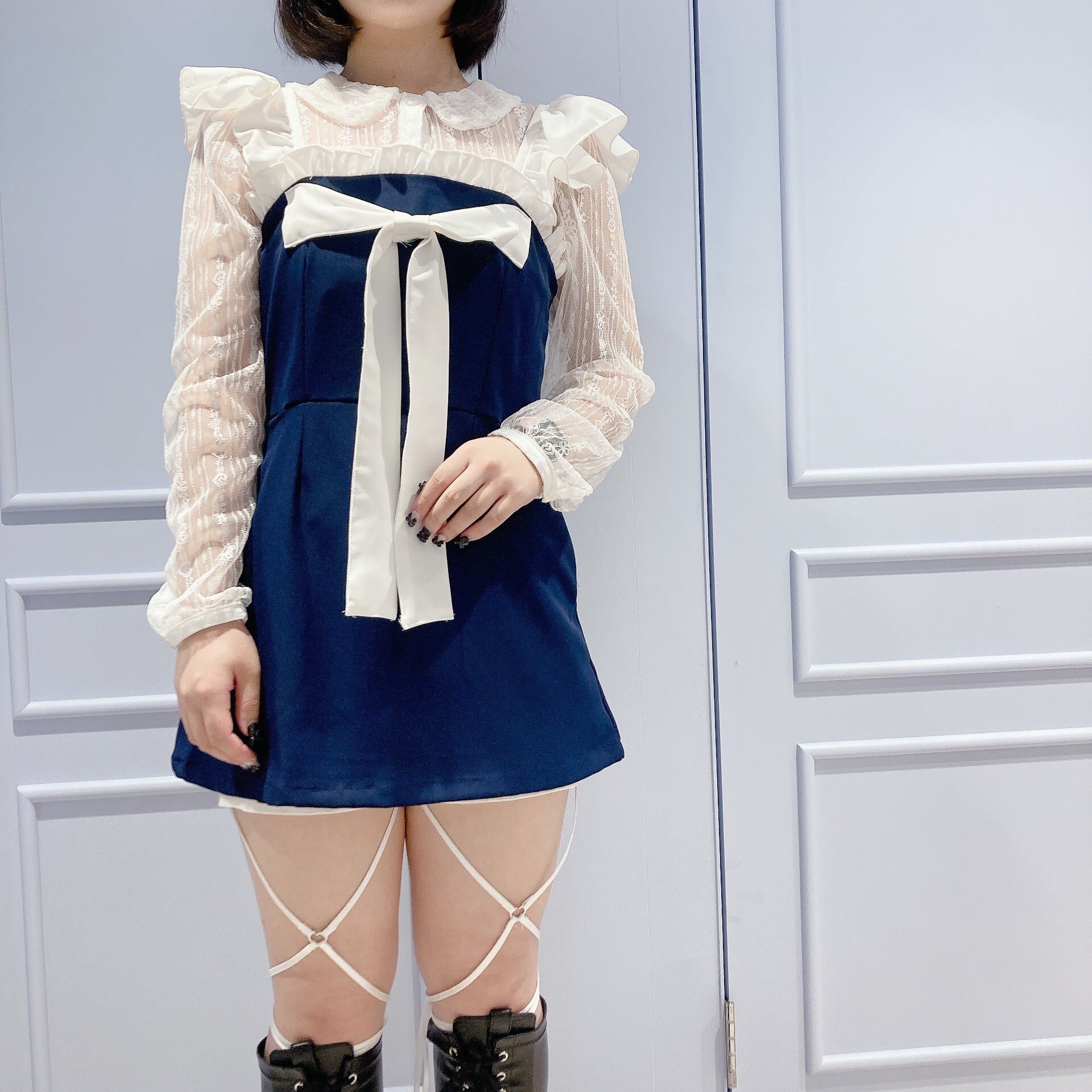 バイカラーリボンミニワンピ | lilLilly official webstore 