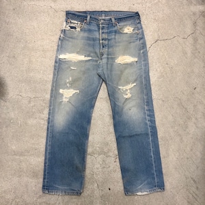 90～00s Levi`s 501/Damage Denim/USA製/1999年製/W36/L32/ダメージデニム/ボトム/インディゴ/リーバイス