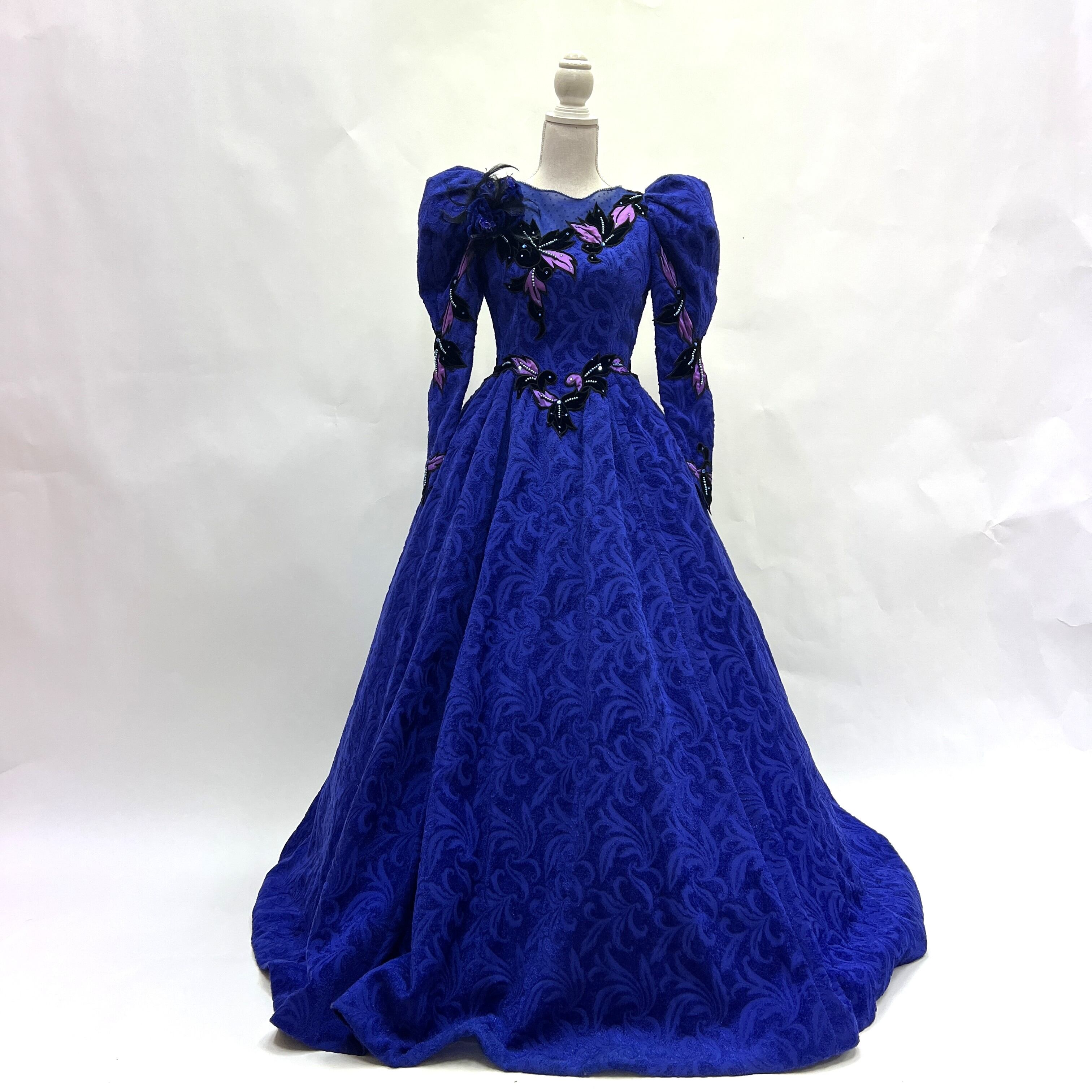 中古 カラードレス プリンセス 青 長袖 11号T C-353