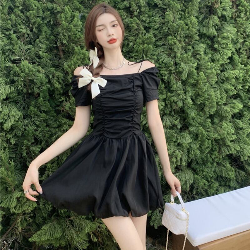 薄手Aラインドレス レディース 大人ガーリー スウィート キュート カジュアル ハンチェンe82338491517