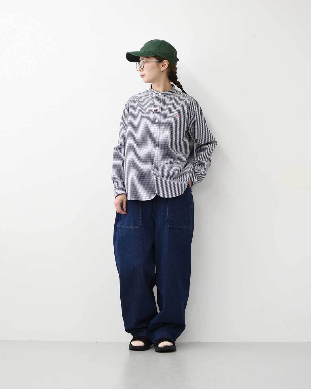 DANTON [ダントン] W L/S BAND COLLAR OXFORD SHIRTS [DT-B0279OXP
