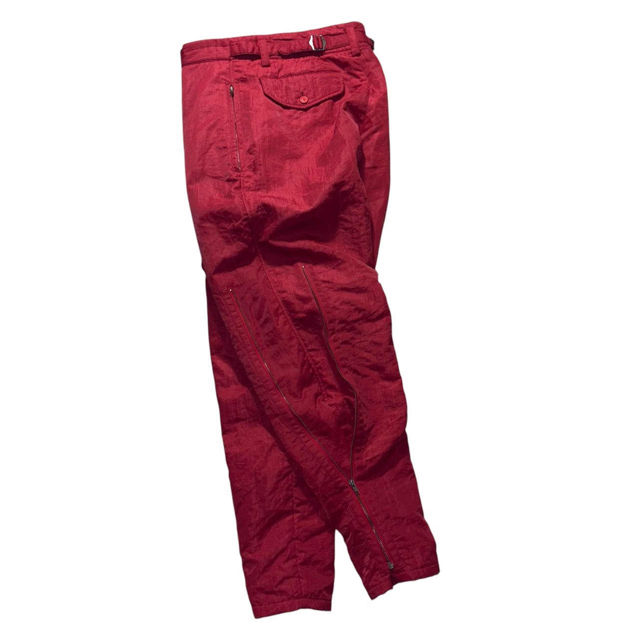 archive 1980’s ISSEY MIYAKE MEN red nylon zip pants