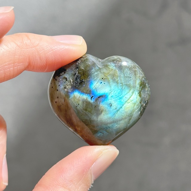 ラブラドライト ハート15◇ Labradorite ◇天然石・鉱物・パワーストーン