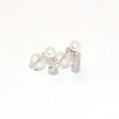 シルバー パール＆キラキラ ピアス simple silver series mm1054