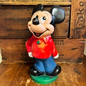 1970s ミッキーマウス ヴィンテージ コインバンク 貯金箱 PLAY PAL PLASTICS Mickey Mouse Coin Bank D-