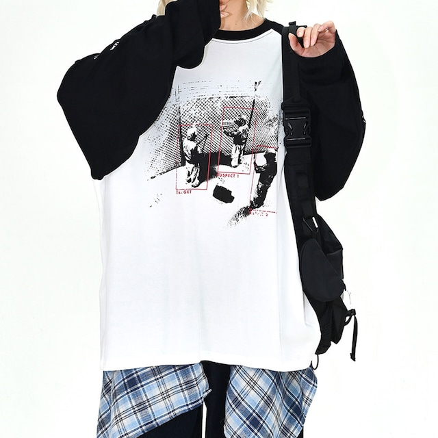 ストリートフォトアートラグラントップス 2col   R01681