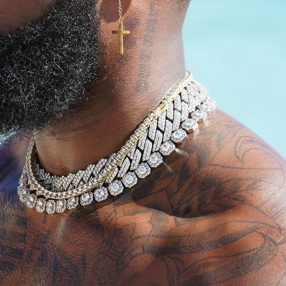 Iced Out GLITTER Logo Chain 【10mm】 | Glitter