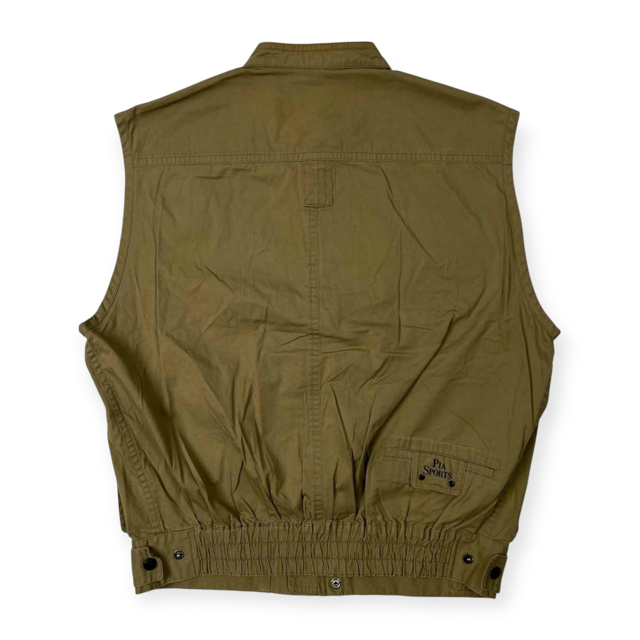 PIA SPORTS ピアスポーツ ジップアップ ワーク ベスト サイズ 4 /メンズ/ベージュ/日本製