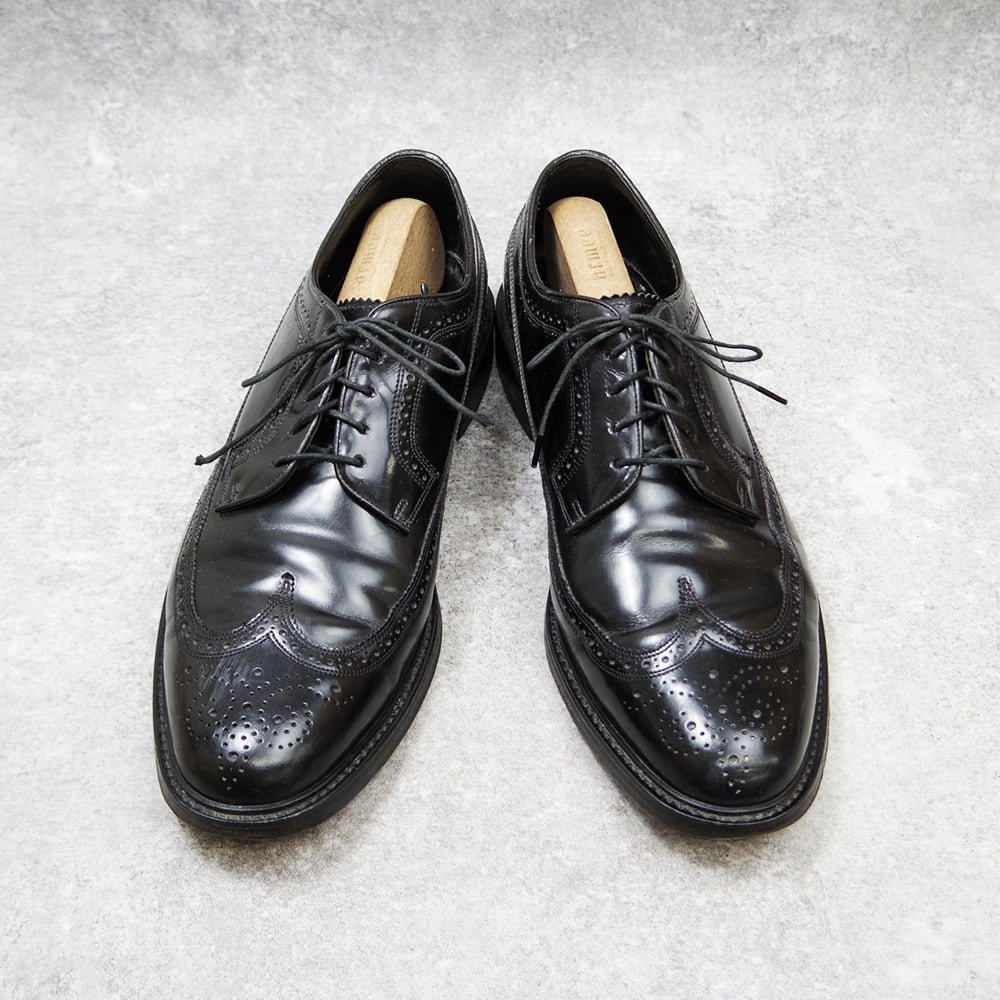 30cm Florsheim フローシャイム ロングウィングチップ ブラック