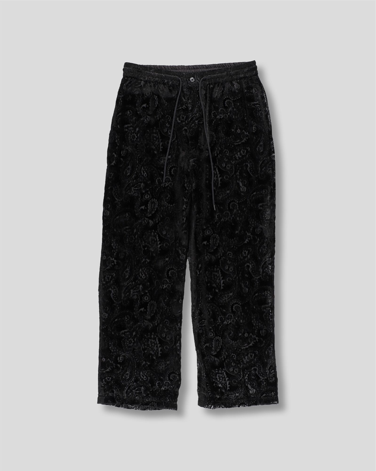 PAISLEY VELVET PANTS BLACK