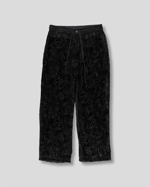 PAISLEY VELVET PANTS BLACK