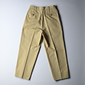 INTERIM / HEAVY PIMA TWILL 1-TUCK FRENCH ARMY WIDE TAPERED TROUSER