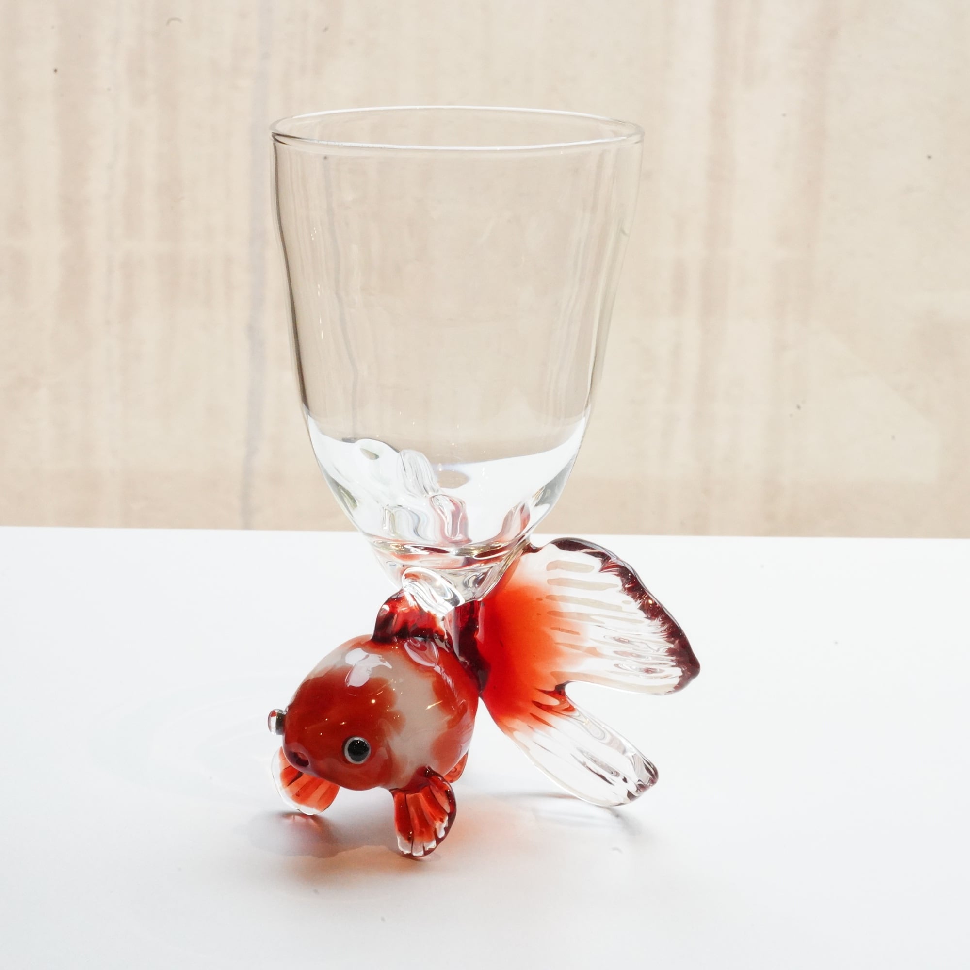 【竹川久仁子】耐熱ガラス 金魚ワイングラス A
