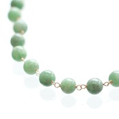 シンプル珠にトレンドを！翡翠眼鏡留めネックレス A貨翡翠 jd_ne1236