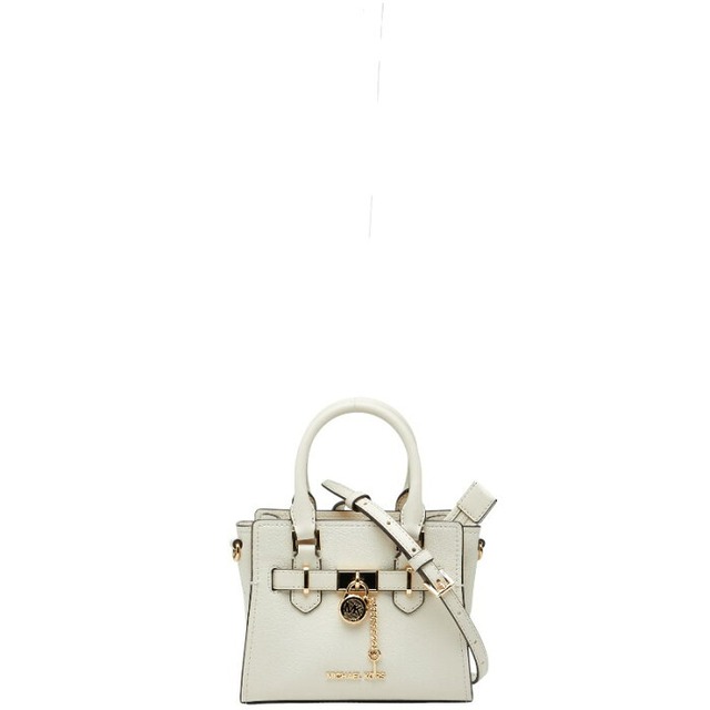 マイケルコース HAMILTON サッチェル ミニ ショルダーバッグ ハンドバッグ 2WAY ホワイト ゴールド レザー レディース Michael Kors 【中古】
