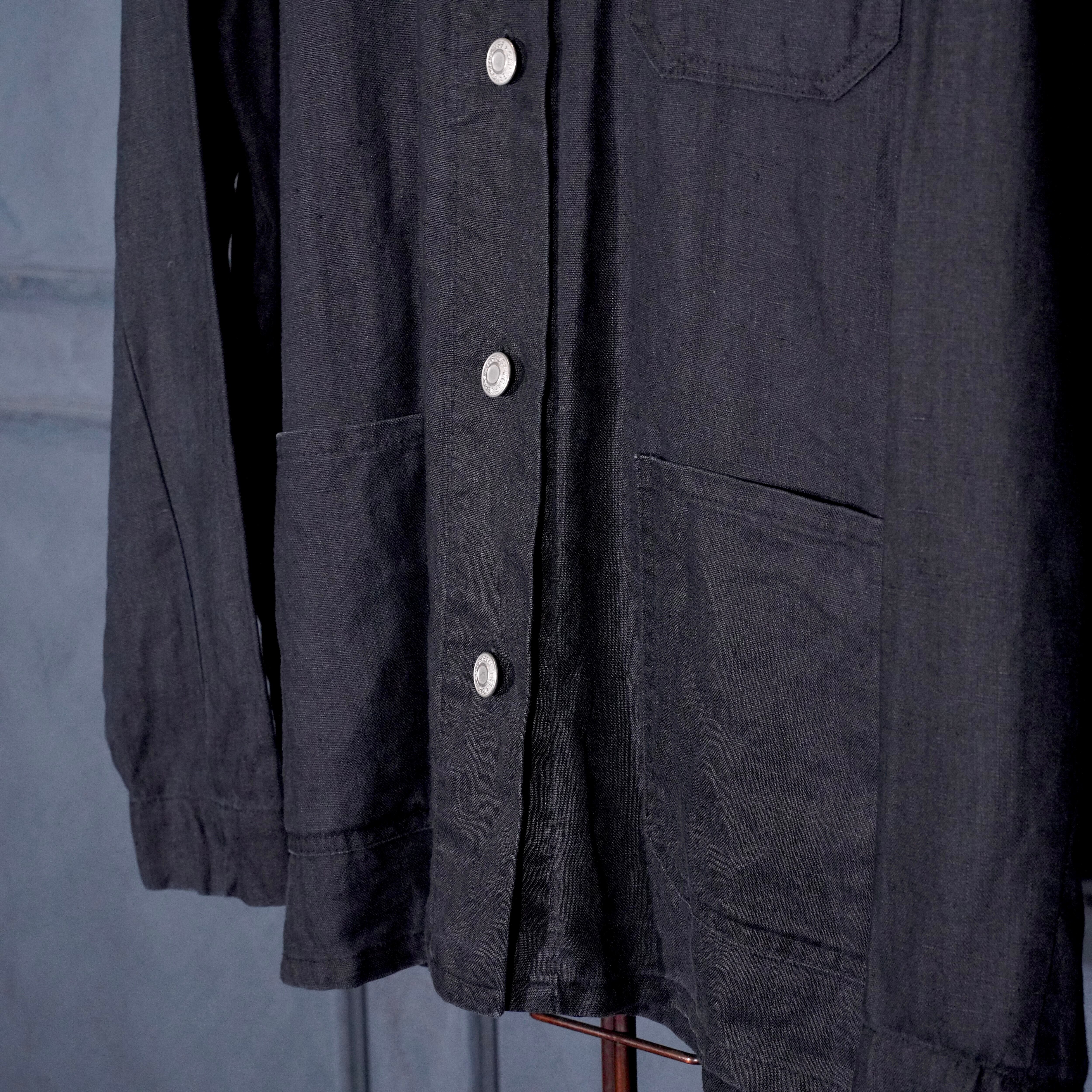 90's USA VINTAGE GAP NAVY COLOR LINEN COVERALL JACKET/90年代