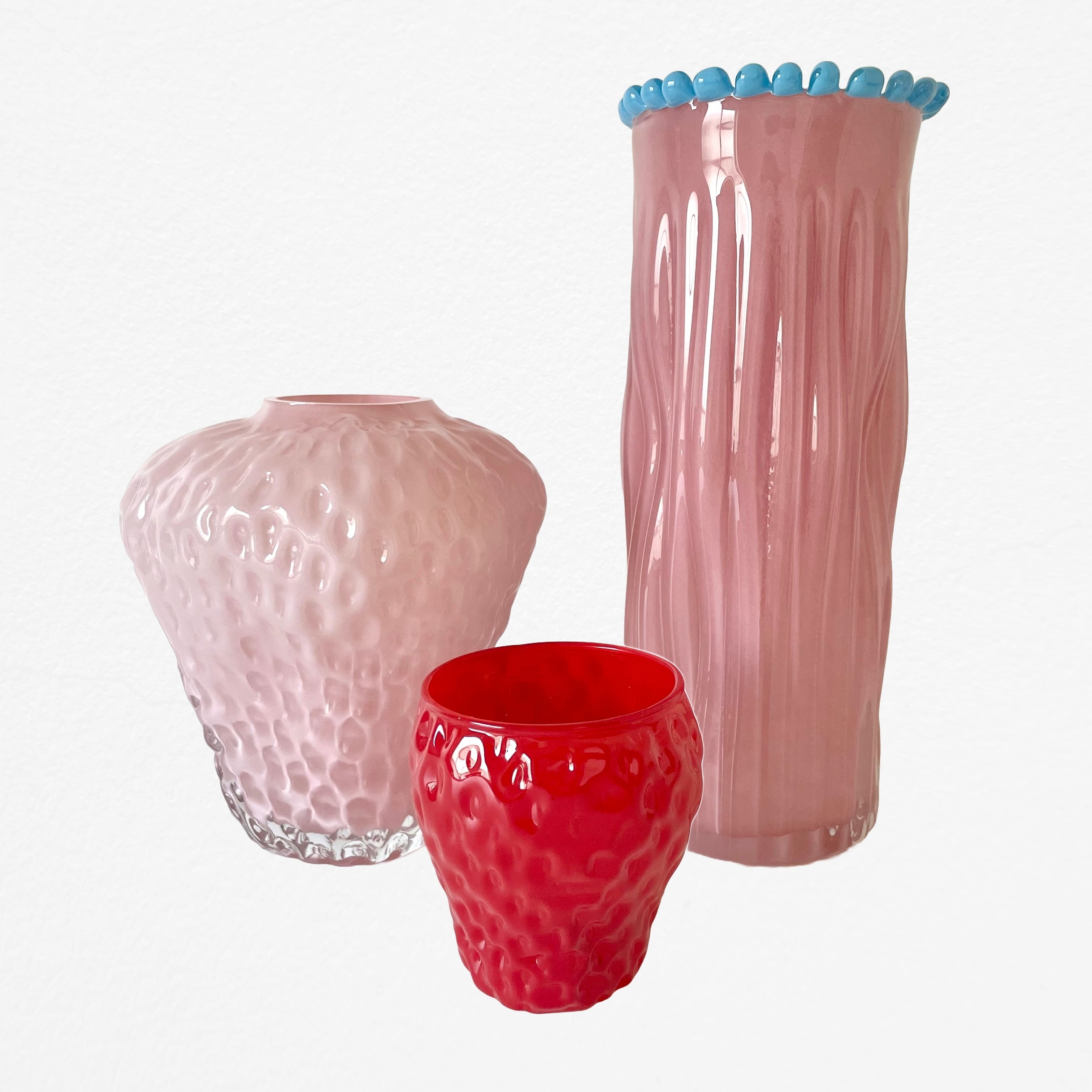 Strawberry Glass Vase ガラス ストロベリーベース 花瓶 フラワー