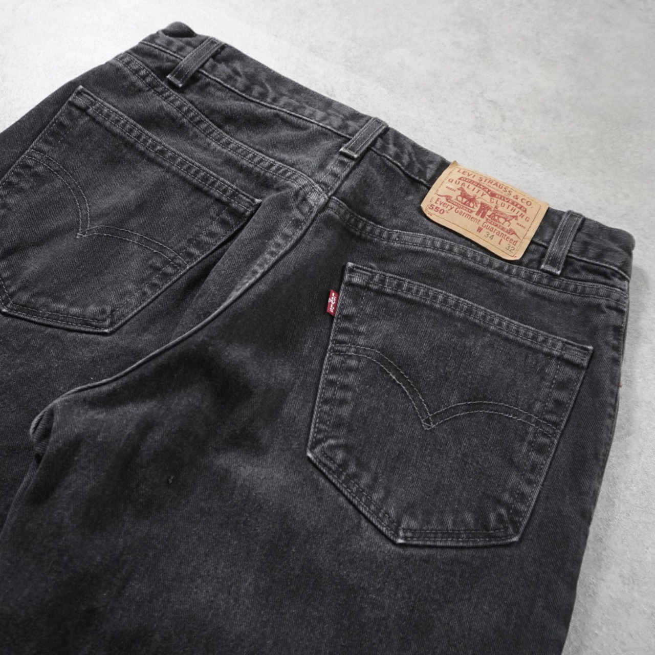 Levi's 550 black denim "made in USA" W32L30相当 古着 - 10