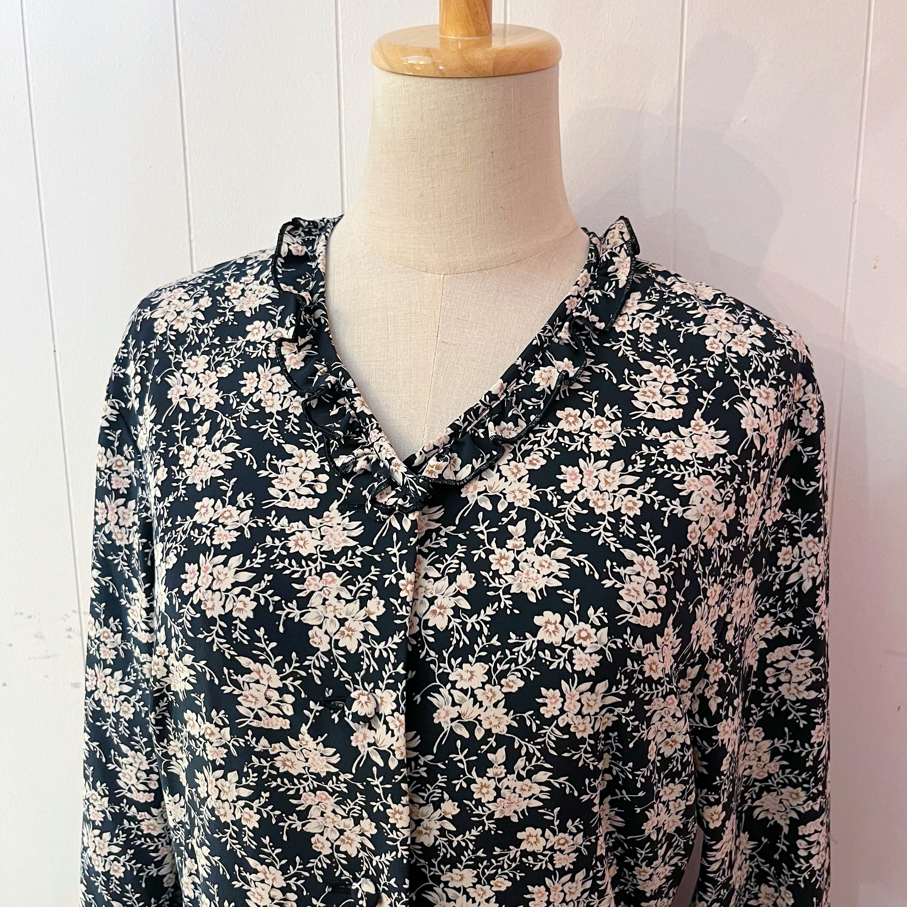 neck frill white flower one-piece