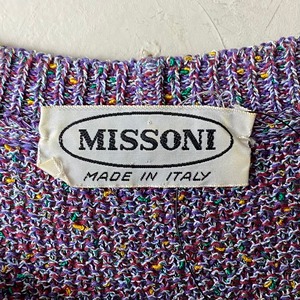 vintage MISSONI lavender color nep knit one-piece