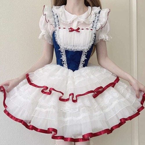 甘ロリ♡全4カラー　肩フリル　チュールワンピース　wanpi102★