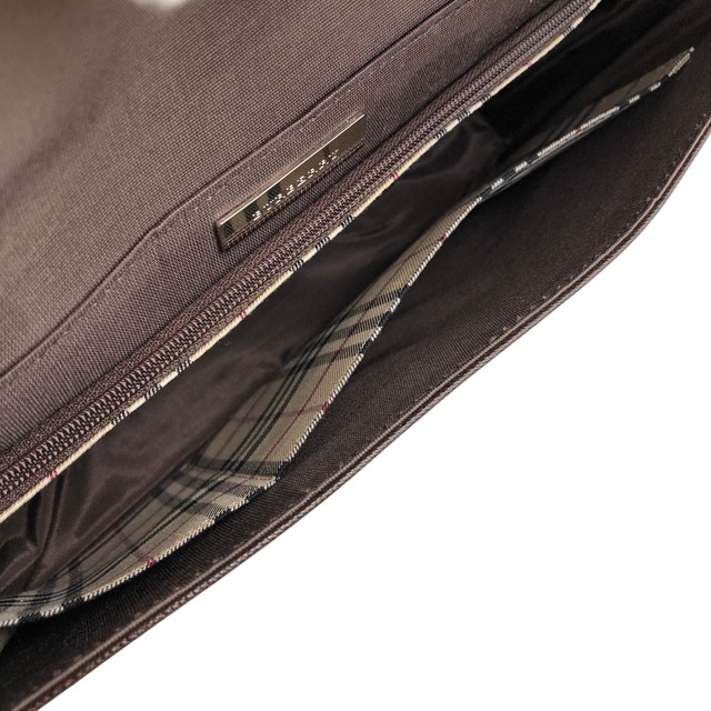 BURBERRY バーバリー ショルダーバッグ ブラウン ロゴ レザー vintage ヴィンテージ オールド hp7jmm
