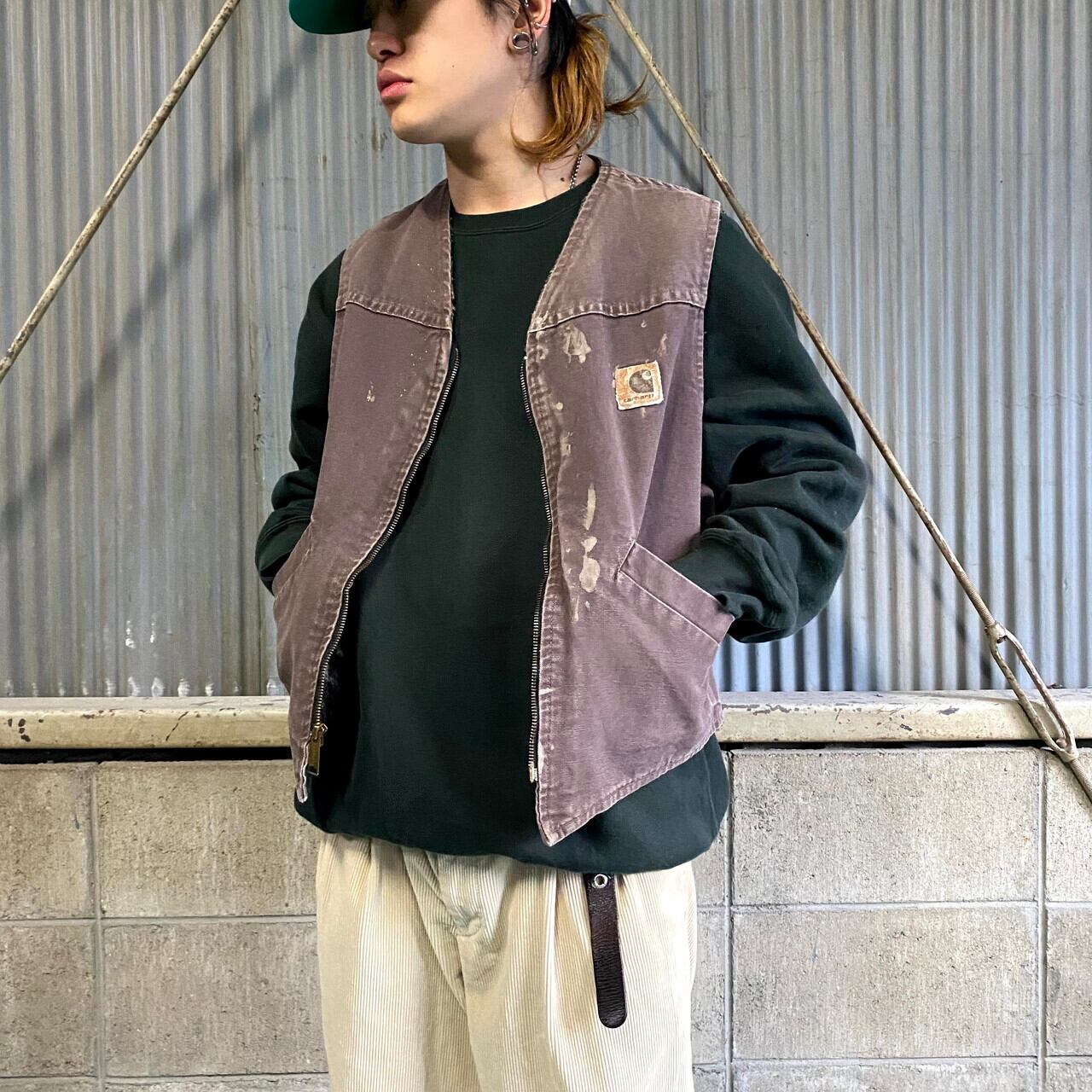 Carhartt カーハート ネイティブ柄ボア ダック地 ワークベスト メンズM 