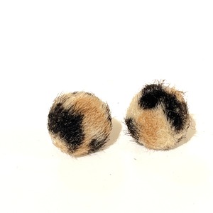 Fur leopard design earrings