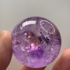 超透明✩アメトリンスフィア✩クラック水晶台座付き