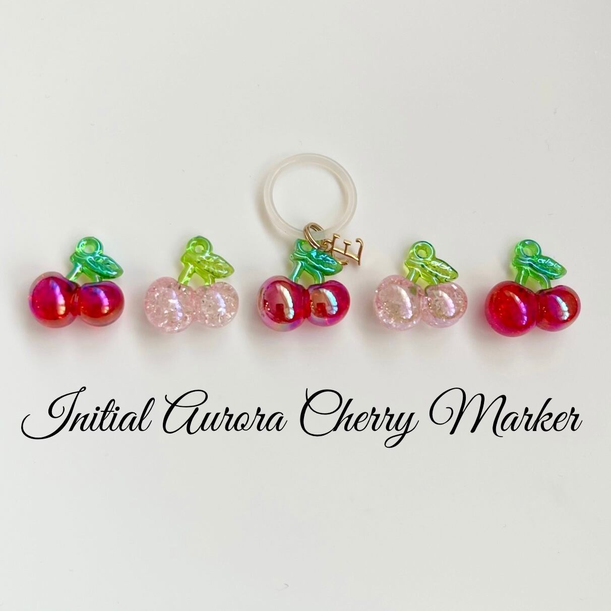 Aurora Cherry Marker -Botanic Garden- with alphabet charm